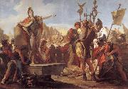 Giovanni Battista Tiepolo Queen Zenobia talk to their soldiers France oil painting artist